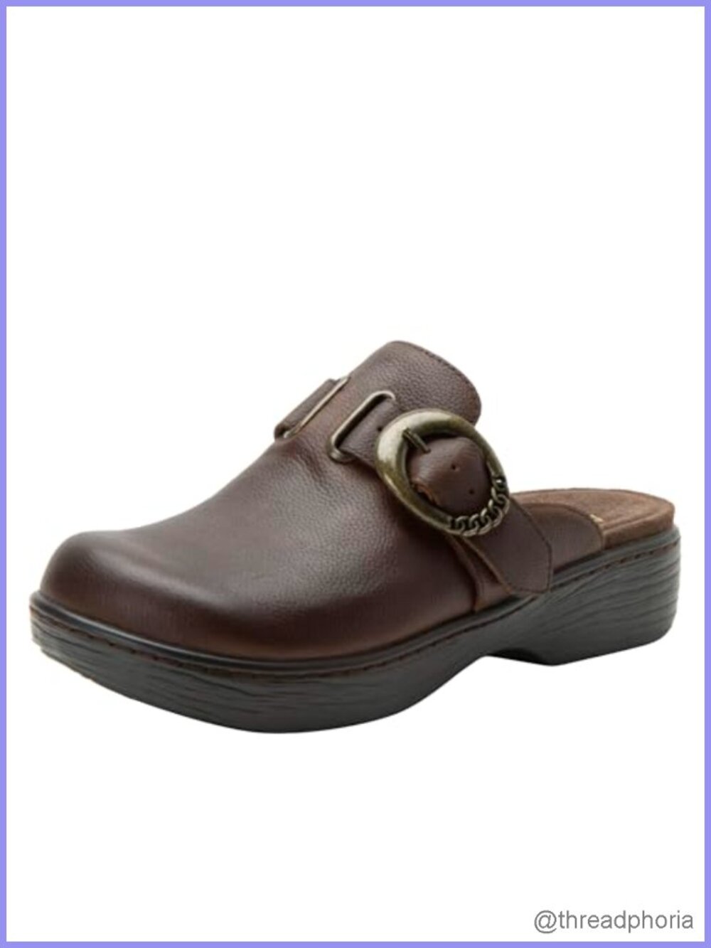 Alegria Osmosis Women's Leather Clog Heels Arch Support Slip Resistant Comfort